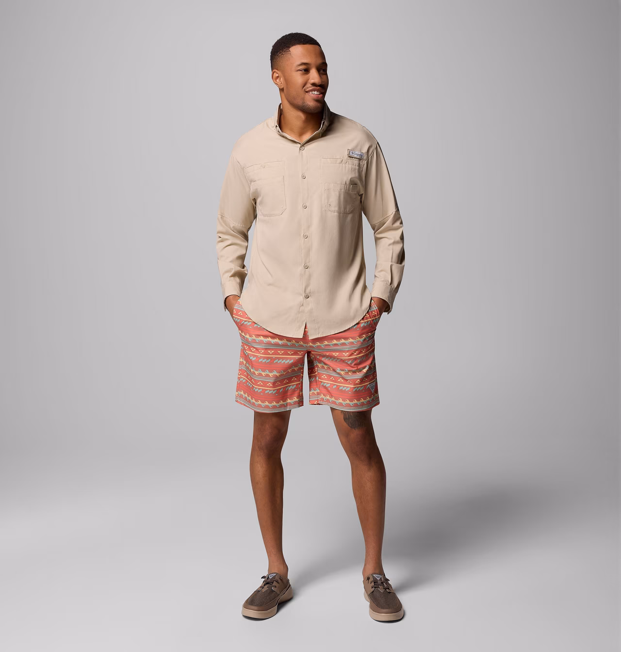 SHORT MASCULINO COLUMBIA PFG RAMBLER PRINTED WATER – foto 2